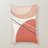 モダン抽象芸術エレガントパステル自然テラコッタ アクセントクッション (正面(垂直))