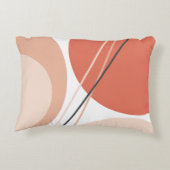 モダン抽象芸術エレガントパステル自然テラコッタ アクセントクッション (裏面)