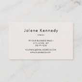 モダン抽象芸術エレガントピーチニュートラルアブストラックウェーブ 名刺 (裏面)