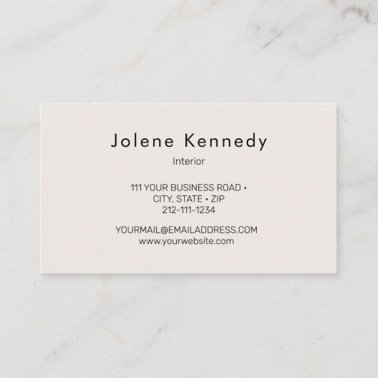 モダン抽象芸術エレガントピーチニュートラルアブストラックウェーブ 名刺 (裏面)