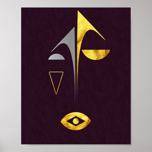 モダン抽象芸術エレガントミニマル美術ポスター ポスター (正面)