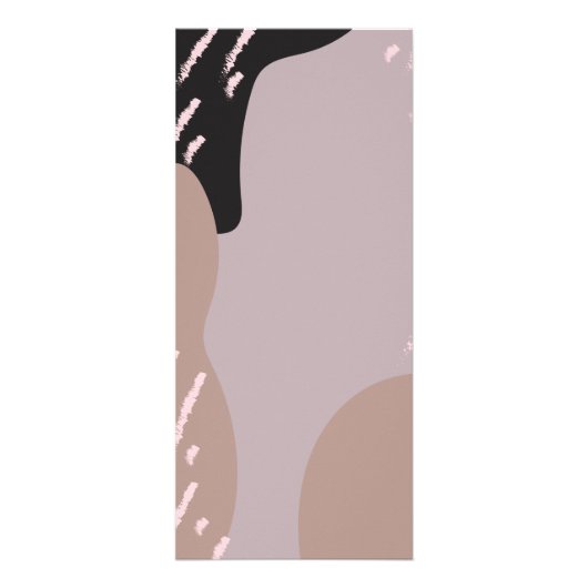 モダン抽象芸術エレガントメイクアップアーティスト価格メニュー ラックカード (裏面)