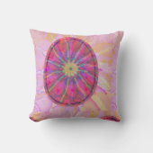 モダン抽象芸術エレガント卵オン赤面ピンク クッション (正面)