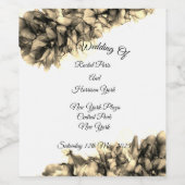 モダン抽象芸術エレガント天然ヘー結婚ズ ワインラベル (シングルラベル)