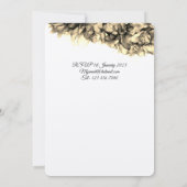 モダン抽象芸術エレガント天然ヘー結婚ズ 招待状 (裏面)