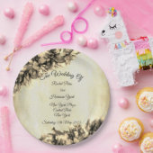 モダン抽象芸術エレガント天然結婚ヘイズFa ペーパープレート (パーティー)