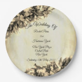 モダン抽象芸術エレガント天然結婚ヘイズFa ペーパープレート (正面)