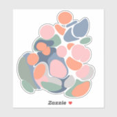 モダン抽象芸術オーガニックシェイプの色自然付け シール (シート)