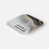 モダン抽象芸術カクテルと会話パーティー ペーパープレート (傾斜あり)