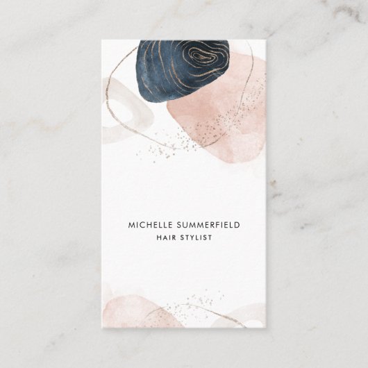 モダン抽象芸術カスタム美容師 名刺 (正面)