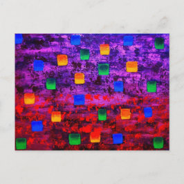 モダン抽象芸術カラフルアクリ絵画ル ポストカード