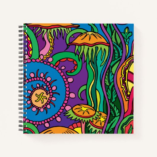 モダン抽象芸術カラフルアールデコデザイン | ノートブック (正面)