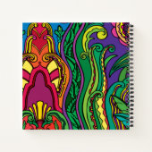 モダン抽象芸術カラフルアールデコデザイン | ノートブック (裏面)
