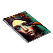 モダン抽象芸術カラフルガールジャーナル ノートブック (右側)