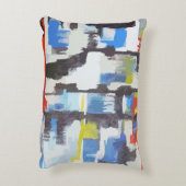 モダン抽象芸術カラフルグラフィック両面 アクセントクッション (裏面(縦))