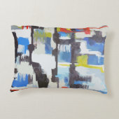 モダン抽象芸術カラフルグラフィック両面 アクセントクッション (裏面)