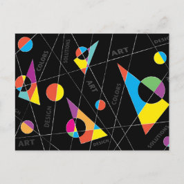 モダン抽象芸術カラフルシェイプデザイン | ポストカード