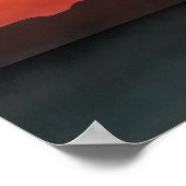 モダン抽象芸術カラフルビーチサンセット ポスター (角)