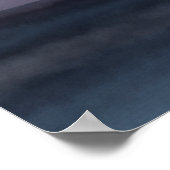 モダン抽象芸術カラフルビーチサンセット ポスター (角)