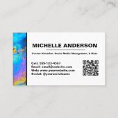 モダン抽象芸術カラフルプロフェッショナル 名刺 (裏面)