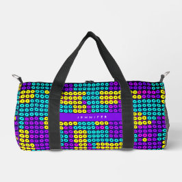 モダン抽象芸術カラフルレンガの幾何学的パターン ダッフルバッグ