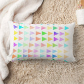 モダン抽象芸術カラフル三角形パターン ランバークッション (ブランケット)