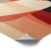 モダン抽象芸術カラフル対キスをする対 ポスター (角)