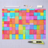 モダン抽象芸術カラフル水彩美術おもしろい作家 薄葉紙 (クラフト)