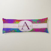 モダン抽象芸術カラフル絞り染めパターンデザイン ボディピロー (裏面)