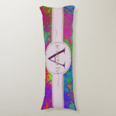 モダン抽象芸術カラフル絞り染めパターンデザイン ボディピロー (正面縦)