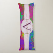 モダン抽象芸術カラフル絞り染めパターンデザイン ボディピロー (裏面 (縦))