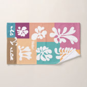 モダン抽象芸術カラフル花柄 |ハンドトゥ ハンドタオル (ハンドタオル)