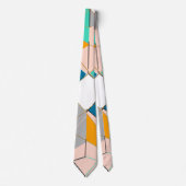 モダン抽象芸術カラフル金ゴールド ネクタイ (正面)