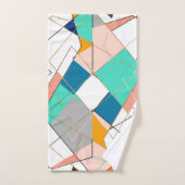 モダン抽象芸術カラフル金ゴールド バスタオルセット (ハンドタオル)