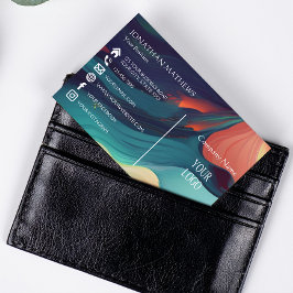 モダン抽象芸術カラフル1 名刺