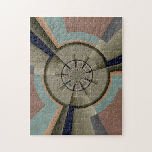 モダン抽象芸術カラー調和フラクタルアートグラフィック ジグソーパズル (縦)