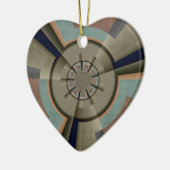 モダン抽象芸術カラー調和フラクタルアートグラフィック セラミックオーナメント (左)