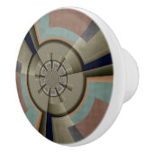 モダン抽象芸術カラー調和フラクタルアートグラフィック セラミックノブ (右)