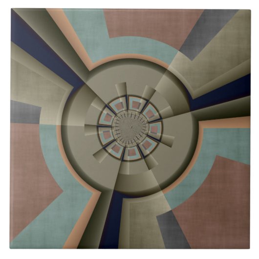 モダン抽象芸術カラー調和フラクタルアートグラフィック タイル (正面)