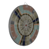 モダン抽象芸術カラー調和フラクタルアートグラフィック ダーツボード (正面左)