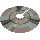 モダン抽象芸術カラー調和フラクタルアートグラフィック ブラッシュドポリエステルツリースカート (アングル)