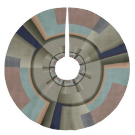 モダン抽象芸術カラー調和フラクタルアートグラフィック ブラッシュドポリエステルツリースカート