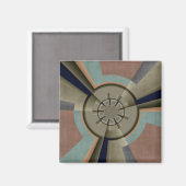 モダン抽象芸術カラー調和フラクタルアートグラフィック マグネット (正面/裏面)