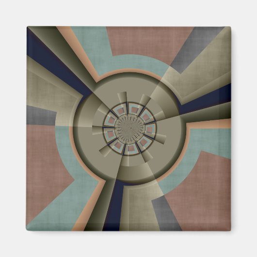 モダン抽象芸術カラー調和フラクタルアートグラフィック マグネット (正面)