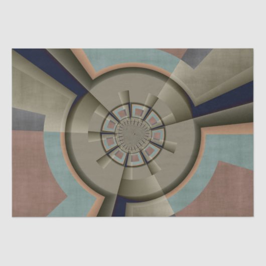 モダン抽象芸術カラー調和フラクタルアートグラフィック 薄葉紙 (正面)