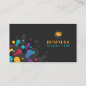 モダン抽象芸術カラー、ダイナミックスプラッシュ 名刺 (正面)