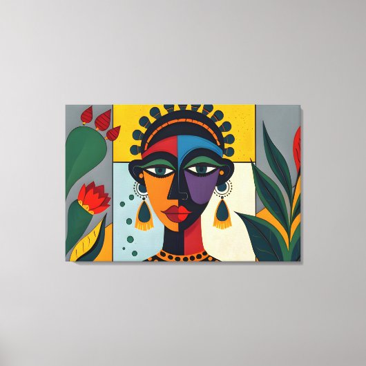 モダン抽象芸術カリブの芸術 キャンバスプリント (正面)