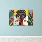 モダン抽象芸術カリブの芸術 キャンバスプリント (インサイチュ (ウッドフロア))