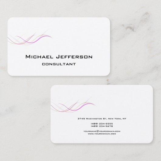 モダン抽象芸術カースタイリッシュブトレンディー 名刺 (正面/裏面)