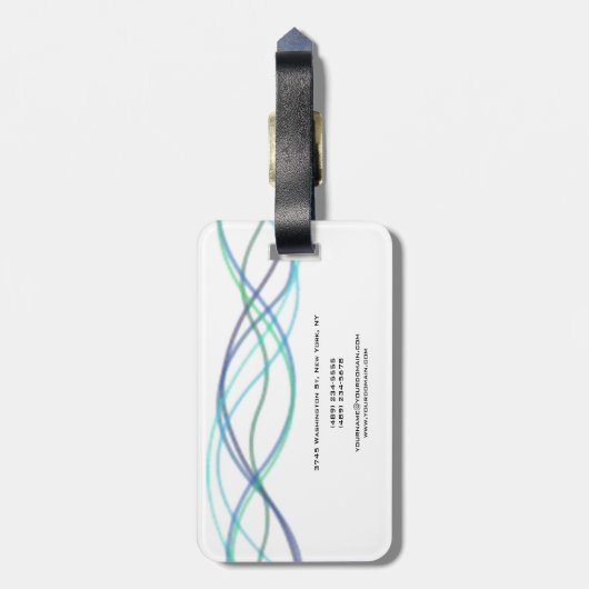 モダン抽象芸術カーモダンブスタイルトレンディー ラゲッジタグ (裏面縦)
